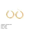 EManco aretes de aro redondos simples aretes nuevos transfronterizos europeos y americanos aretes personalizados aretes de acero inoxidable
