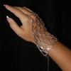 Acessórios de moda europeus e americanos personalidade grade strass pulseira de dedo pulseira de pulso com strass completo temperamento moderno
