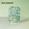 Pedra Solta Corte Flor de Gelo Retangular com Bordas Chanfradas, Corte Radiante Diamante de Alto Carbono 8A, Opções Brancas e Coloridas Disponíveis, Atacado de Fábrica em Estoque