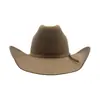 Chapéu de Feltro de Ovelha Decorativo com Fita Fina Venda Quente Transfronteiriça Chapéu de Cowboy Moderno e Versátil