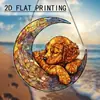 Novo Produto Transfronteiriço: Lua e Cachorro Acrílico Plano 2D Pegador de Sol Arte Decorativa Moderna de Alto Padrão Ornamento para Pendurar