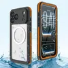 Funda impermeable magnética roja para Apple 17 Pimiento iPhone17Promax Funda para exteriores anticaídas para buceo y fotografía