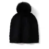 Cachemira 2026 Otoño/Invierno Nuevo para Mujer de Gama Alta Color Sólido Tejido para Exteriores Cálido Moda Tejido de Punto con Pompón Gorro Casual
