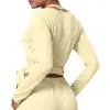 Pantalones Anchos de Pierna con Cordón Transpirables Europeos y Americanos Transfronterizos Ropa Deportiva de Yoga con Tirantes de Moda y Mangas Largas
