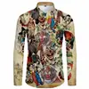 Circo de Comercio Transfronterizo 2024 Camisa Hawaiana de Payaso Divertida Manga Larga Camisas Primavera Otoño Casual