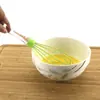 Batedor de ovos de silicone transparente PS de 10 polegadas com 5 linhas, liquidificador manual doméstico para creme e fabricante de macarrão, atacado de fábrica