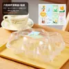 Caixa de embalagem para cupcake para 4/6 unidades, forma de muffin de 2 peças para creme de confeiteiro, caixa transparente para tortinha de ovo para assar e levar