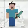 Llavero Colgante de Goma Suave 3D de Minecraft Dibujo Animado Creativo Colgante para Llave de Coche de Minecraft Adorno Figura