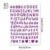 Pegatinas de letras en inglés de 0.5 pulgadas, tamaño pequeño, para decorar tarjetas de felicitación, materiales de scrapbooking y pegatinas de letras para álbumes de recortes