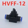 Interruptor de Válvula Neumática Manguera de Aire Conector Rápido Válvula de Bola Manual HVFF16/BUC4 6 8 10 12mm