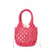 Bolso de Malla Hueca Estilo Francés 2026 Primavera Nuevo Bolso Tejido a Mano Moda Coreana Nicho Bolso Sencillo Bolso Pequeño
