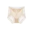 Calcinha Fina Respirável de Renda Cetim com Tela Sexy, Alta Elasticidade, Controle de Barriga, Levanta Bumbum, Sem Marcar, Cintura Alta