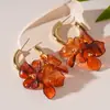 Pendientes Dulces de Pétalos de Flor Acrílicos, Estilo Festivo, Modernos, Versátiles, Elegantes, Pendientes de Gama Alta para Mujer