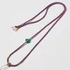 Corda de pingente trançada DIY simples estilo original feita à mão com laço criativo e fecho ajustável, corda de colar para atacado
