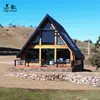 Ventas directas de fábrica de casas de madera con estructura de acero, villas de casas de madera triangulares, diseños de hoteles y edificios de casas de huéspedes prefabricados