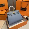 Bolsa Kelly Colorida Mais Vendida no Aliexpress, Bolsa de Mão Feminina Moda Europeia e Americana, Bolsa de Ombro Único Transversal de Alto Padrão para Mulheres
