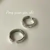 Anillo de Plata de Ley S925 El Principito Graffiti para Mujer, Anillo Abierto de Dedo Índice Hip-Hop Personalizado Flor Corazón Diamante