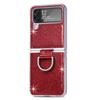 Adecuado para Samsung Zflip4 Funda de Cuero con Brillo para Teléfono Móvil Zflip 70% de descuento Hebilla de Anillo Apilado Anti-Caída Carcasa de Una Pieza Cubierta Protectora