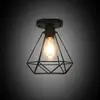 Lustre Pequeno de Diamante Retrô Nórdico Simples para Café Loja de Roupas Absorvente Superior Arte em Ferro Lustre de Restaurante Entrada Transfronteiriça