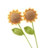 Terminado Tejido a Mano Transfronterizo Lana Girasol Flor Artificial Día del Niño Día del Maestro Regalo Ramo de Girasoles