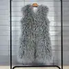 Chaleco de Piel Sintética tipo Borrego de Invierno 2026 Estilo Largo Chaleco Cálido Chaleco Chaqueta para Mujer Directo del Fabricante