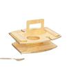 Estante de Vino de Madera para Playa al Aire Libre Mesa de Picnic Portátil Estante de Vino Removible Mesa de Frutas Estante para Copas de Vino de Múltiples Capas