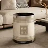 Papelero Retro Francés M^ para Sala de Estar, Dormitorio, Dormitorio Estudiantil, Cocina, Baño del Hogar, Gran Capacidad, Papel de Alto Valor