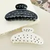 Pinza Japonesa Linda de Punto de Onda Blanco Estilo Moda Multivolumen Pasador Grande Combinable Pinza de Tiburón para el Cabello para Niña Accesorios para el Cabello