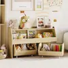 Estantería de juguete de madera maciza transfronteriza Estantería de almacenamiento de juguetes para jardín de infancia Montessori Estantería de libros para niños multicapa Organizador de juguetes
