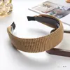 Diadema de Lana Tejida Otoño e Invierno Versión Ancha Paquete de Cabello Tocado Color Puro Hebilla Alta para la Cabeza Pasador Diadema Estilo Coreano