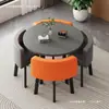 Juego simple de mesa y sillas de oficina para negociación, mesa creativa de recepción para tienda de té de leche, mesa redonda pequeña de recepción informal, mesa de comedor