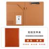 Carpeta de Cuero Tamaño A4 Personalizada Transfronteriza Carpeta Multifuncional para Almacenamiento de Archivos Carpeta de Gerente para Firma en Exposiciones de Negocios