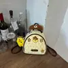 Linda mini mochila, mochila de Rilakkuma y pollito, mochila escolar elegante y versátil para estudiantes, mochila ligera de viaje
