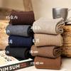Calcetines de Invierno de Lana Nueva para Hombre Color Sólido Doble Aguja Calcetines de Lana Calcetines de Negocios Japoneses Cálidos Almacenamiento de Calor Calcetines para Hombre