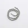 Collar de Cadena Trenzada de Acero Inoxidable, Cadena Lisa de Acero de Titanio, Disponible en Múltiples Tamaños, No se Desvanece, Estilo de Nicho para Hombres y Mujeres, Venta al por Mayor de Fábrica