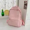 Mochila Versátil Estilo Japonês para Estudante Universitário Grande Capacidade Simples Mochila Escolar Estilo Coreano ins para Aluno do Ensino Médio Cor Sólida Bolsa de Ombro Duplo
