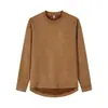 Sudadera unisex de gamuza con cuello redondo y manga larga con diseño de patchwork, novedad otoño 2026, top casual holgado