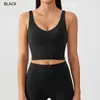 Roupa íntima esportiva com costas em U Feminina Alta Sustentação Fitness Corrida À Prova de Choque Sutiã de Yoga Almofada Fixa no Peito Regata AG001