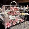 Caixa de Flores Transparente em Acrílico, Caixa de Presente de Casamento Portátil, Recipiente para Flores Eternas, Material DIY, Acrílico de Alta Transparência