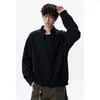 Otoño 2026 Nuevo Sudadera de Dos Piezas Falsas Blanca Desestructurada Holgada Estilo Casual Hombre Estilo Americano Hombro Normal Manga Larga Top
