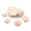 En stock al por mayor 8-50MM Madera de Loto Color madera borde medio cuentas de madera accesorios para joyería diy bola semicircular cuentas de madera madera