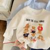 Camiseta de Algodón para Hombre y Mujer Manga Larga Primavera Bebé Estampado de Dibujos Animados Anime Ropa Infantil Primavera y Otoño Top Cuello Redondo