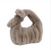 Bolso de Mano de Color Sólido Otoño e Invierno Moda Trendy Personalidad Felpa Dulce Damas Bolso de Mano Elegante Bolso Nube Plisado