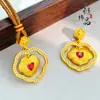 Tienda de Oro Mismo Estilo Oro Antiguo Cepillado Corazón de Diamante Colgante Versátil Collar de Corazón Cadena para Clavícula