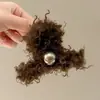 Elegante pinza grande para el pelo para mujer, nuevo pinza de tiburón de felpa 2026, pinza para el pelo de la parte trasera de la cabeza, accesorio para peinar el pelo