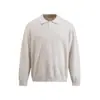 SANHOMME Otoño/Invierno Nuevo de Moda Estilo Vintage Old Money Cuello Solapa Suéter de Punto para Hombre Top Holgado Chaqueta 61873