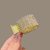 Nuevo clip metálico de diamantes de imitación completo para coleta alta, dispositivo fijo para el cabello, moda clip de tiburón, horquilla de alto sentido, accesorios para el cabello para mujer