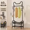 Perchero de Pie para Dormitorio, Móvil con Ruedas, Secador de Ropa de Lujo para Interiores, Perchero Sencillo para Abrigos y Sombreros