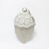 Bolso de Perlas Estilo Fragante Pequeño Bolso Redondo Esférico Borla Europea y Americana Bolso de Noche Portátil Bolso de Banquete con Pedrería Bolso para Vestido de Celebridad