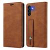 Funda de cuero con tapa para Samsung A55, A14, A13 5G, magnética, A15, A05, con correa para la muñeca